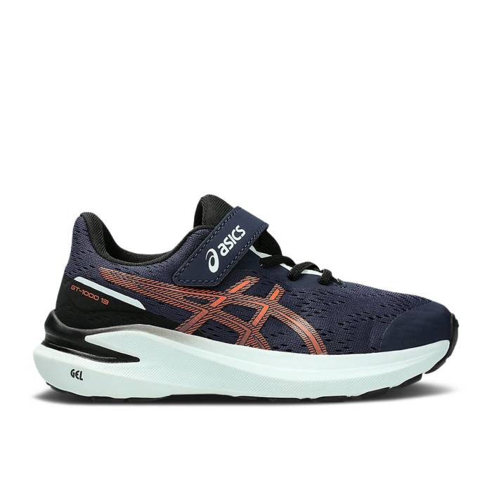 アシックス Asics 【 Gt 1000 13 Ps \u0027Midnight Nova Orange\u0027 Youth Midnight/Nova Orange 】 13 サー青二才 お坊っちゃん キッズ orange 橙・オレンジ色