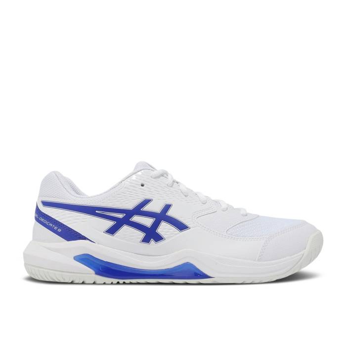 アシックス Asics 【 Gel Dedicate 8 'White Dark Cobalt' Men White/Dark Cobalt 】 メンズ 白色 ホワイト