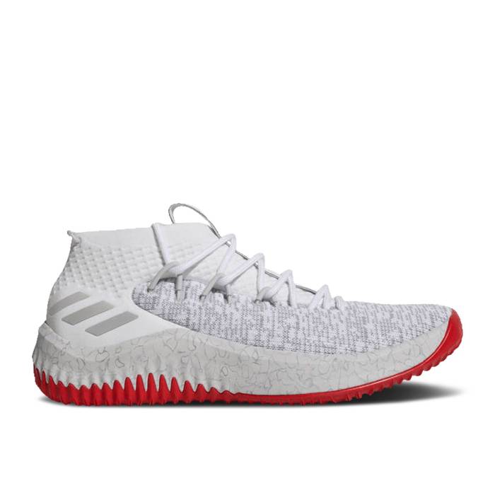 アディダス Adidas 【 Dame 4 'Rose City' Men White/Grey-Light Scarlet 】 メンズ 白色 ホワイト