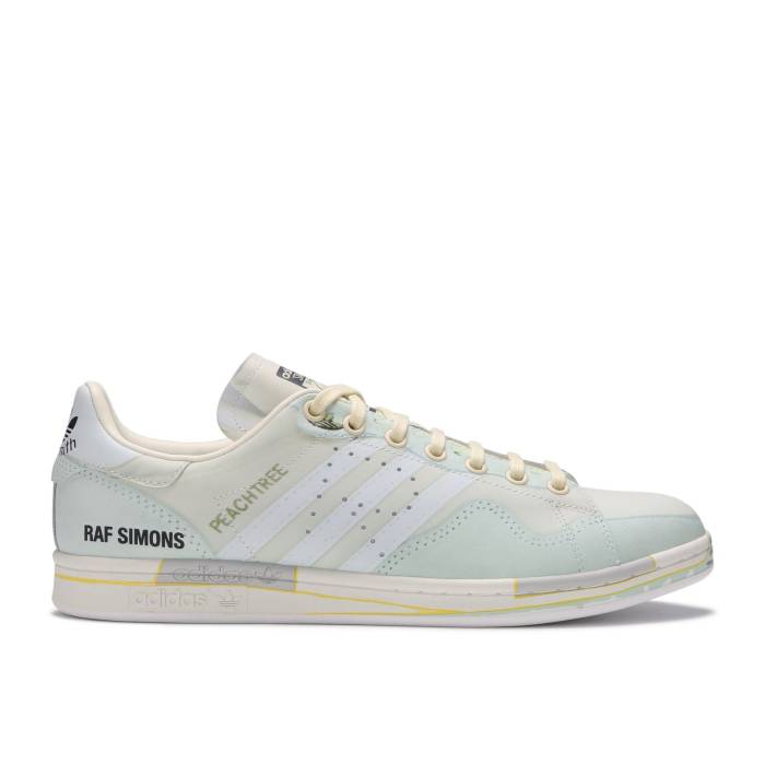 アディダス Adidas 【 Raf Simons X Peach Stan 'Trompe L'oeil' Men Light Sand/Cloud White/Core White 】 メンズ 砂色・サンド 白色 ホワイト コア｜スニケス