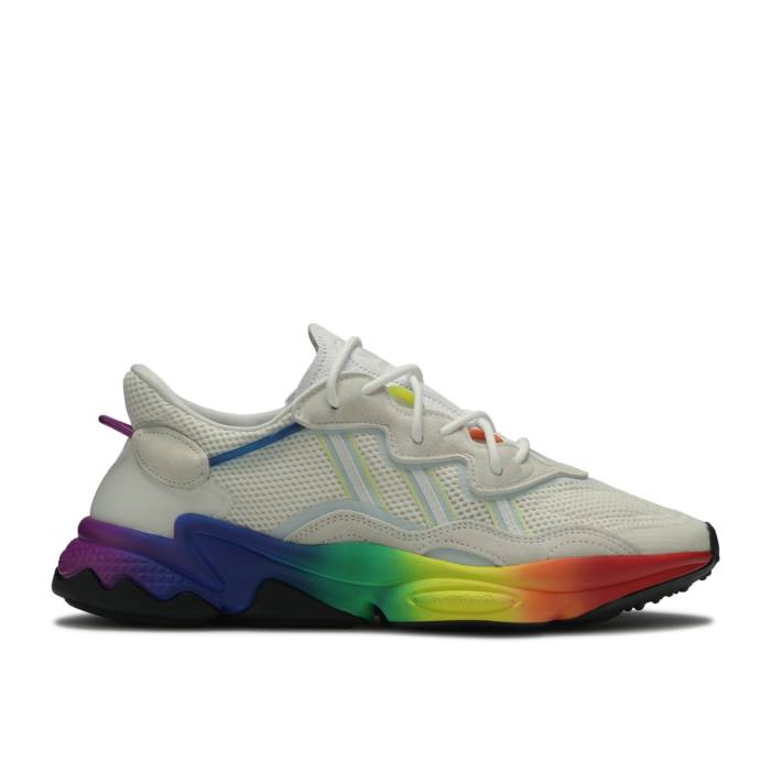 アディダス Adidas 【 Ozweego Pride Men Off White/Blue Tint/Core Black 】 メンズ 白色 ホワイト 青色 ブルー コア 黒色 ブラック