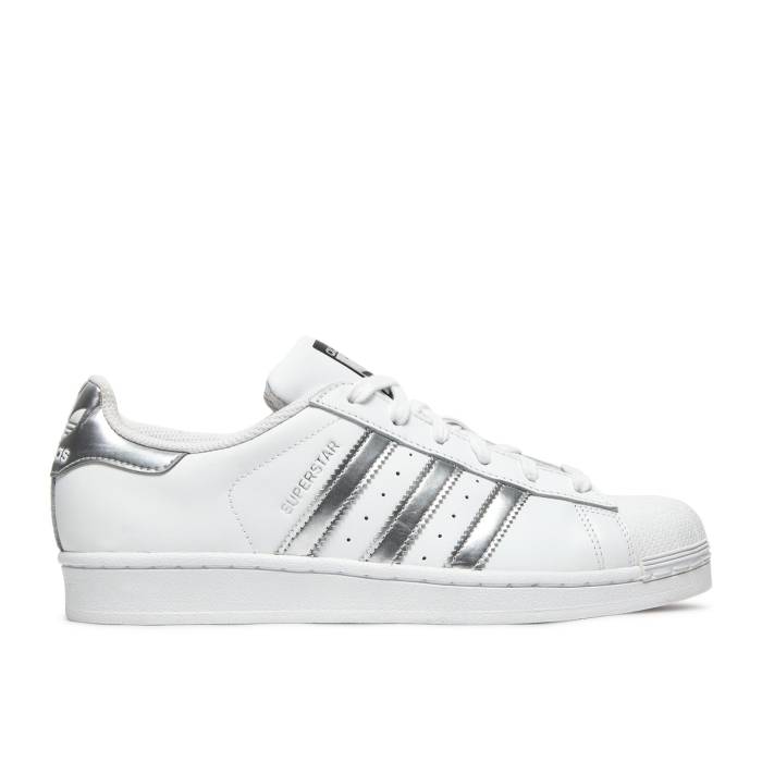 アディダス Adidas 【 Wmns Superstar \u0027White Silver Metallic\u0027 Women Footwear White/Silver Metallic/Core Black 】 Superstar はやりっ子 Silver しろがね色・しろがね色 レディース 白いこと 白いこと Silver しろがね色・しろがね色 中核グループ 黒
