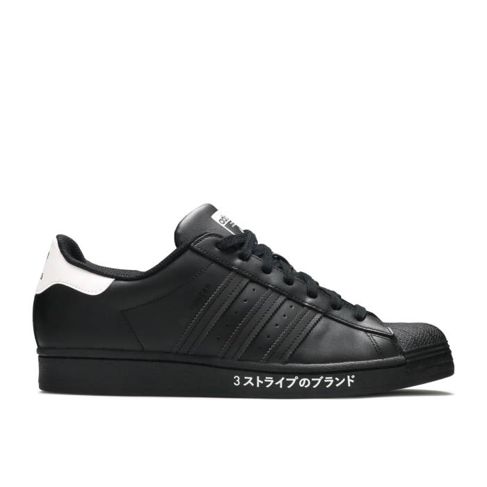 アディダス Adidas 【 Superstar Japanese Side Print Men Core Black/Core Black/Cloud White 】 Superstar スーパースター メンズ コア 黒色 ブラック 白色 ホワイト