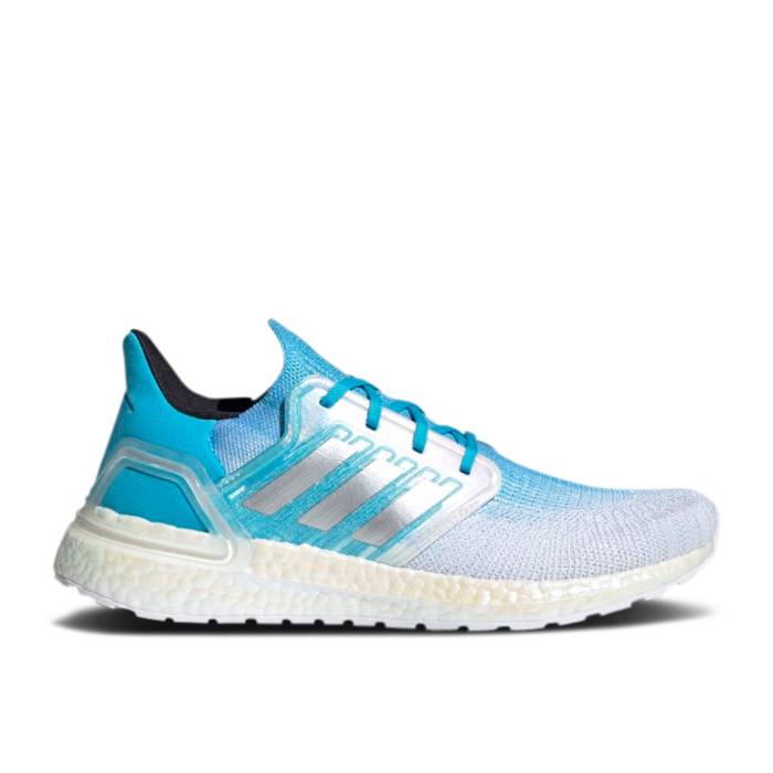 アディダス Adidas 【 Ultraboost 20 'Signal Cyan' Men Cloud White/Silver Metallic/Signal Cyan 】 メンズ 白色 ホワイト Silver 銀色・シルバー シアン