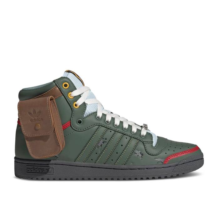 アディダス Adidas 【 Star Wars X Top Ten Hi \u0027Boba Fett\u0027 Men Trace Green/Trace Green/Scarlet 】 メンズ green 緑・緑であること