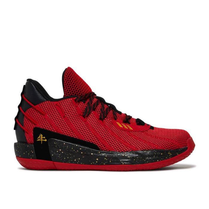 アディダス Adidas 【 Dame 7 \u0027Chinese New Year\u0027 Men Scarlet/Gold Metallic/Core Black 】 メンズ ゴールド 中核グループ 黒いこと 黒いこと