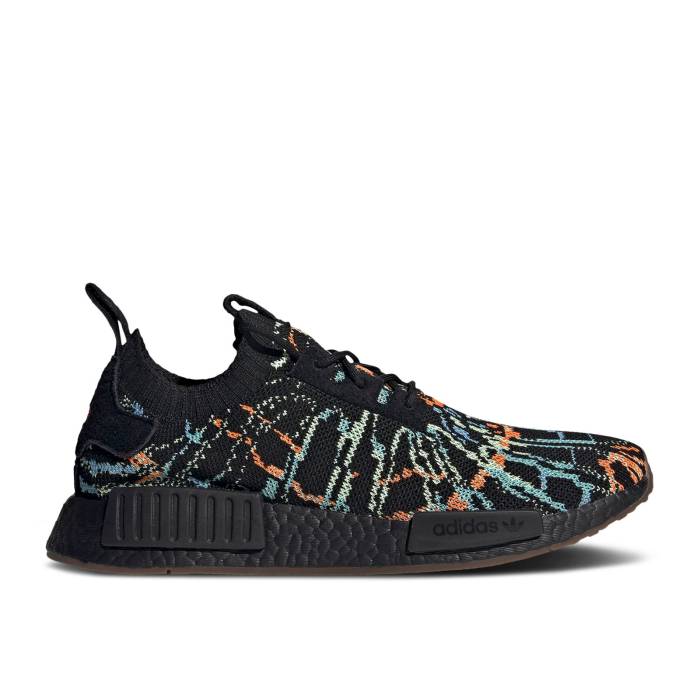 アディダス Adidas 【 Nmd_R1 Primeknit Black Glitch Men Core Black/Core Black/Gum 】 メンズ コア 黒色 ブラック