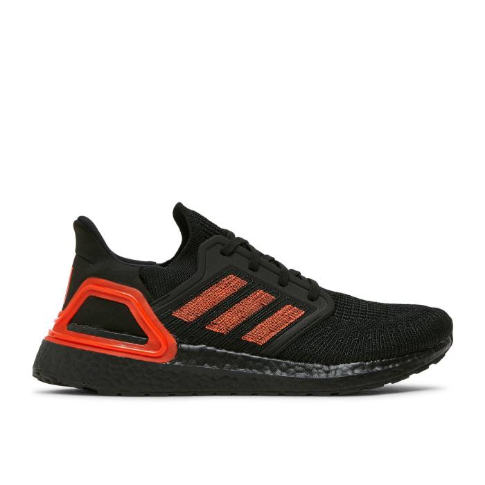 アディダス Adidas 【 Ultraboost 20 Black Solar Red Men Core Black/Solar Red/Core Black 】 メンズ コア 黒色 ブラック Red 赤・レッド