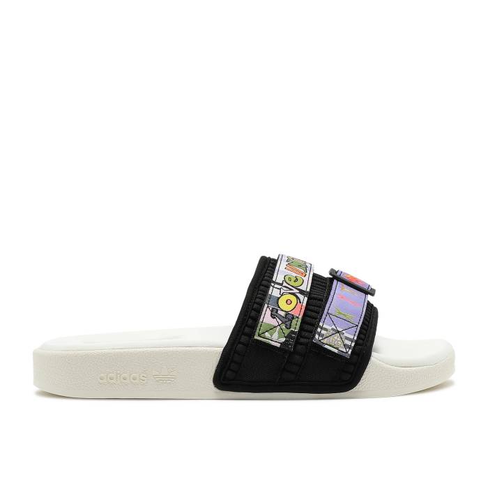アディダス Adidas 【 Adilette 2.0 Slide 'Pride Pack - Love Unites' Men Off White/Core Black/Light Purple 】 アディレッタ Slide サンダル メンズ 白色 ホワイト コア 黒色 ブラック Purple 紫・パープル|スニケス