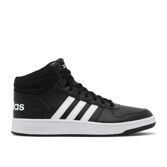 アディダス Adidas 【 Hoops 2.0 Mid \u0027Black White\u0027 Men Core Black/Cloud White/Cloud White 】 ミッド メンズ 中核グループ 黒いこと 黒いこと 白いこと 白いこと