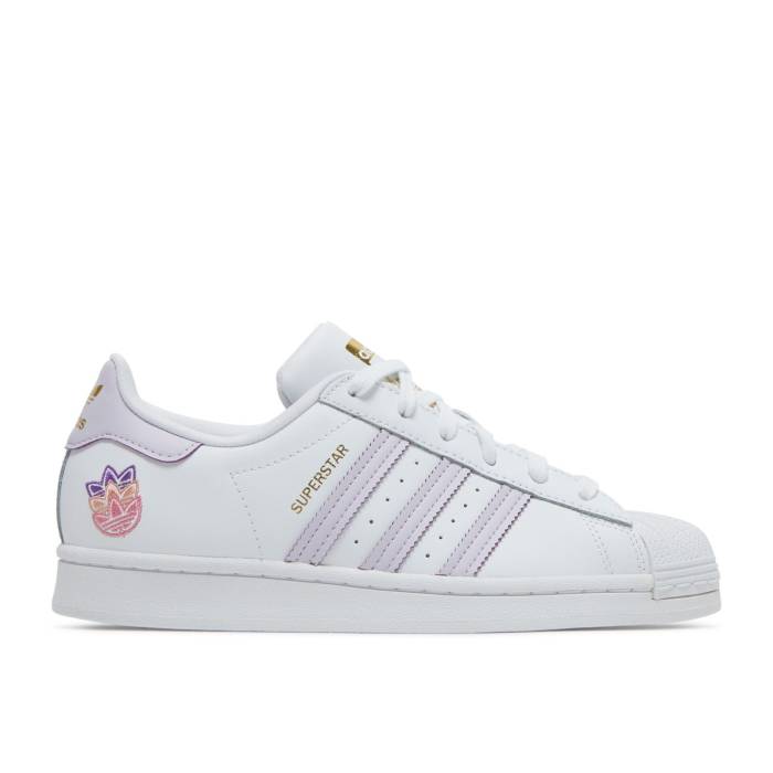 アディダス Adidas 【 Wmns Superstar \u0027White Purple Tint\u0027 Women Cloud White/Purple Tint/Matte Gold 】 Superstar はやりっ児 Purple 紫・パープル レディース 白いこと 白いこと Purple 紫・パープル ゴールド
