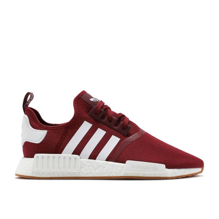 アディダス Adidas 【 Nmd_R1 \u0027Burgundy Gum\u0027 Men Collegiate Burgundy/Cloud White/Gum 】 メンズ ブドウ酒色・バーガンディー 白いこと 白いこと