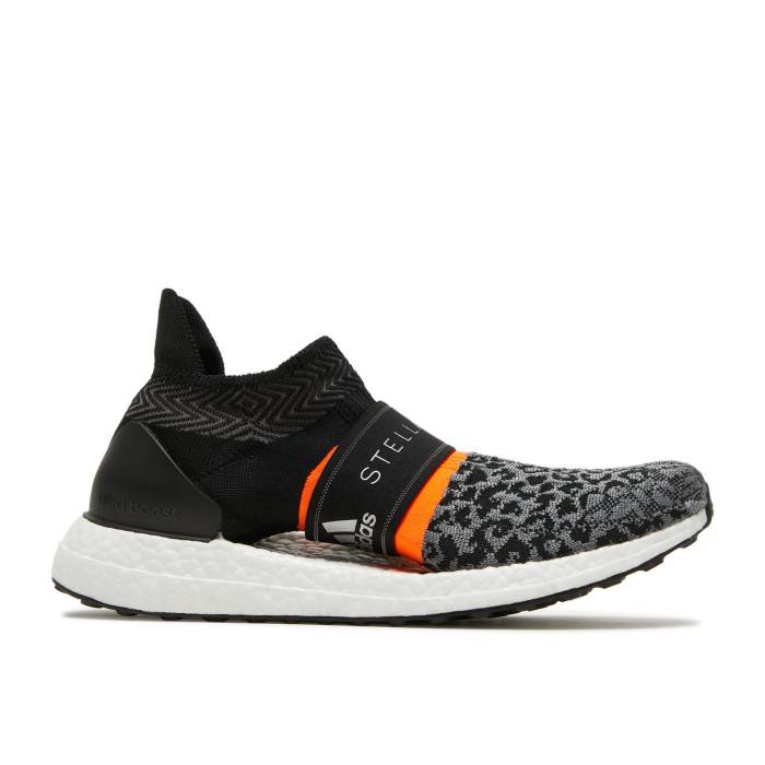アディダス Adidas 【 Stella Mccartney X Wmns Ultraboost 3D Knit \u0027Leopard\u0027 Women Core Black/Core Black/Signal Orange 】 編み物 レディース 中核グループ 黒いこと 黒いこと orange 橙・オレンジ色