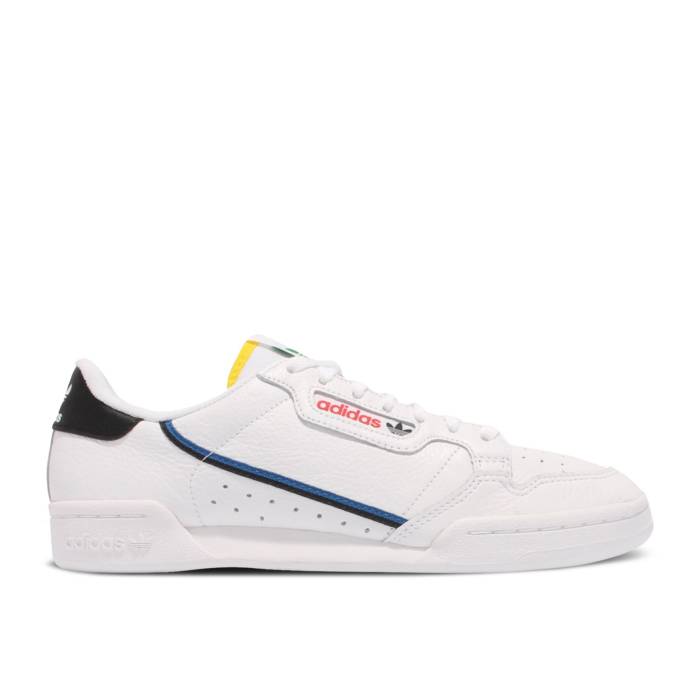 アディダス Adidas 【 Continental 80 \u0027White Blue\u0027 Men Footwear White/Footwear White/Core Black 】 メンズ 白いこと 白いこと 中核グループ 黒いこと 黒いこと スニーカー-靴