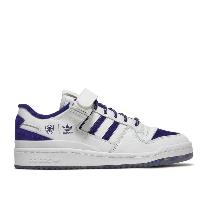 アディダス Adidas 【 Donovan Mitchell X Forum Low \u0027Collegiate Purple\u0027 Men Cloud White/Collegiate Purple/Halo Mint 】 討論会 メンズ 白いこと 白いこと Purple 紫・パープル
