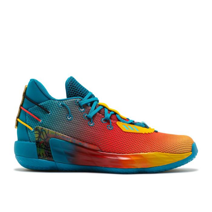 アディダス Adidas 【 Dame 7 Gca 'Avatar' Men Active Teal/Crew Yellow/Bright Red 】 メンズ クルー yellow 黄色・イエロー Red 赤・レッド