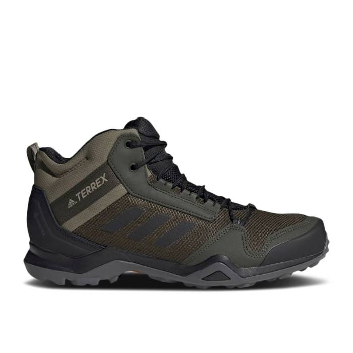 アディダス Adidas 【 Terrex Ax3 Mid Gtx 'Night Cargo' Men Night Cargo/Core Black/Raw Khaki 】 ミッド メンズ ナイト カーゴ コア 黒色 ブラック カーキ｜スニケス