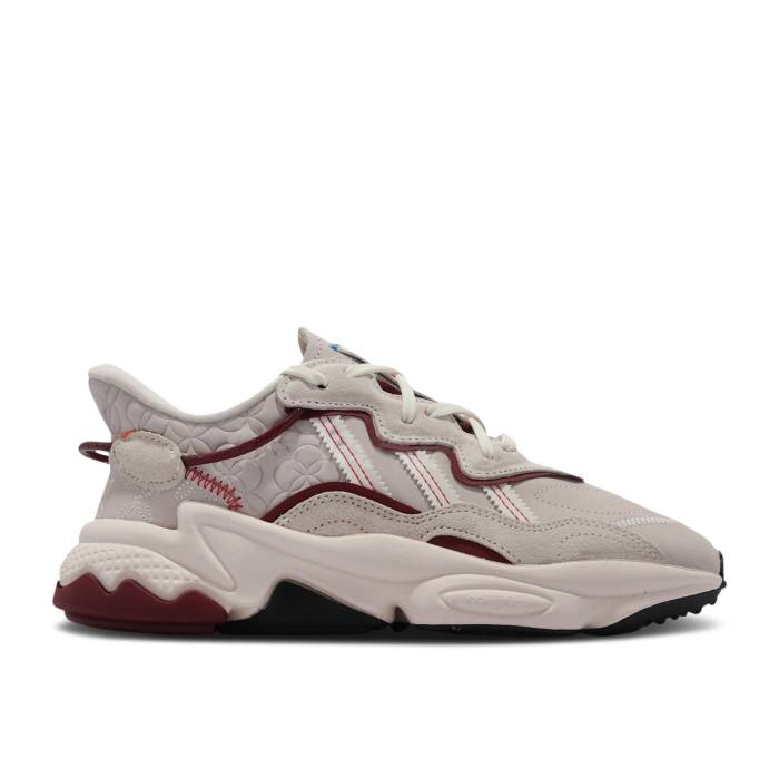 アディダス Adidas 【 Ozweego \u0027Chinese New Year - Year Of The Tiger\u0027 Men Chalk White/Off White/Core Burgundy 】 メンズ 白いこと 白いこと 中核グループ ブドウ酒色・バーガンディー