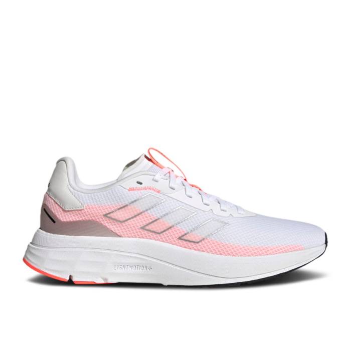 アディダス Adidas 【 Wmns Speedmotion \u0027White Acid Red\u0027 Women Cloud White/Silver Metallic/Acid Red 】 レディース 白いこと 白いこと Silver しろがね色・しろがね色 Red 赤・赤いこと