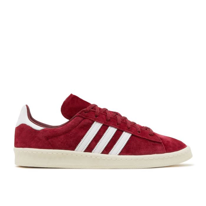 アディダス Adidas 【 Campus 80S \u0027Collegiate Burgundy\u0027 Men Collegiate Burgundy/Cloud White/Off White 】 構内 メンズ ぶどう酒色・バーガンディー 白いこと 白いこと