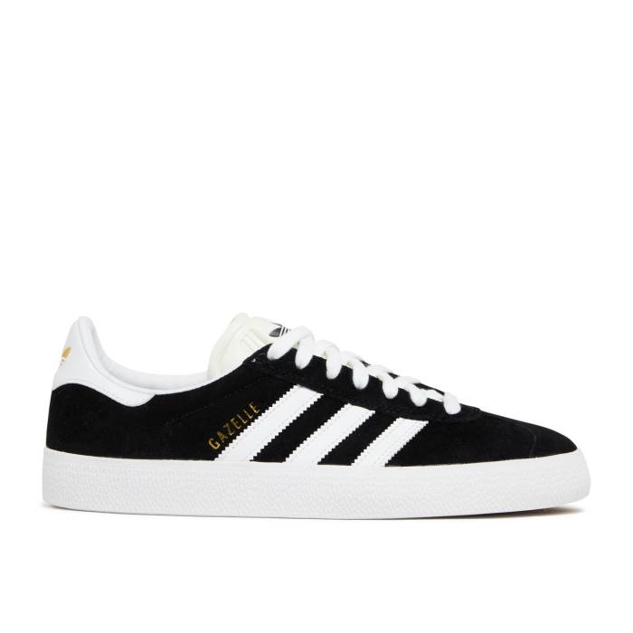 アディダス Adidas 【 Gazelle Adv 'Black White' Men Core Black/Cloud White/Gold Metallic 】 ガゼル メンズ コア 黒色 ブラック 白色 ホワイト ゴールド