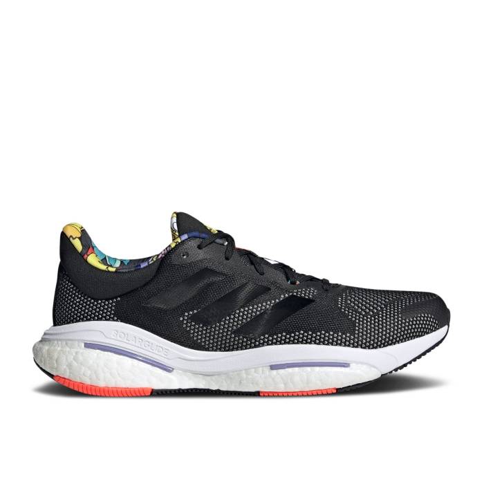 アディダス Adidas 【 Solarglide 5 Black Floral Men Core Black/Core Black/Solar Red 】 メンズ コア 黒色 ブラック Red 赤・レッド