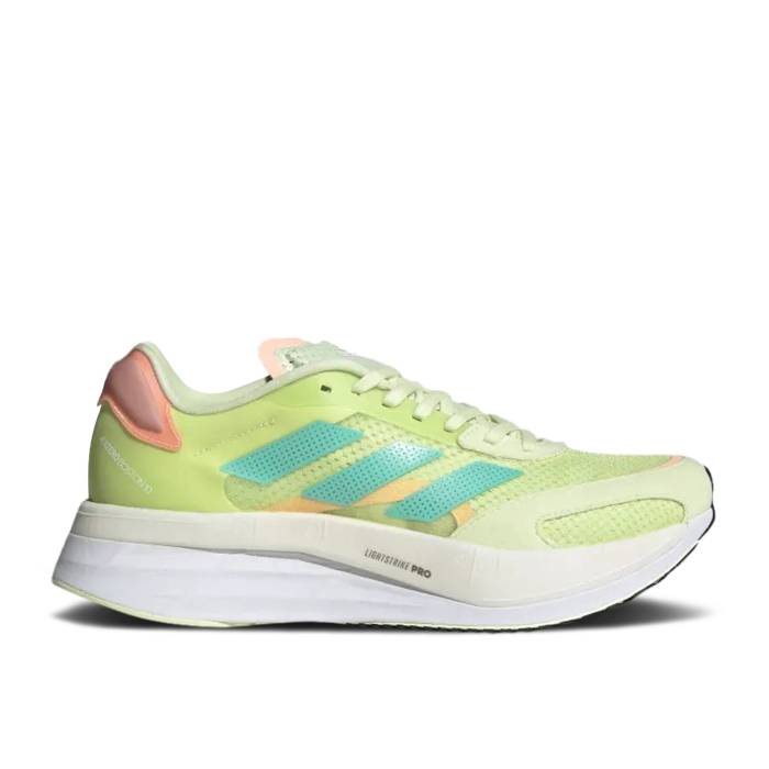 アディダス Adidas 【 Wmns Adizero Boston 10 \u0027Almost Lime Mint Rush\u0027 Women Almost Lime/Mint Rush/Light Flash Orange 】 アディゼロ 豆の町 菩提樹 レディース 菩提樹 rush 混雑時 orange 橙・オレンジ色