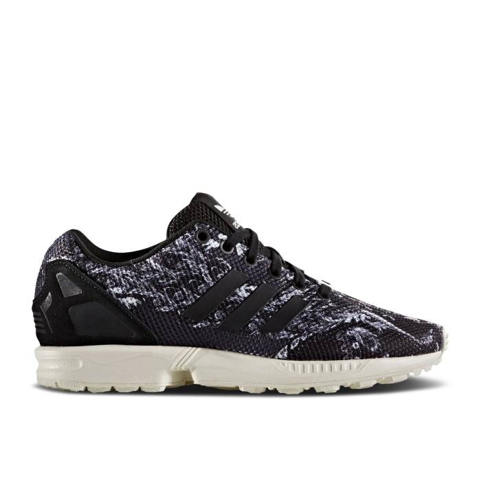 アディダス Adidas 【 The Farm Company X Wmns Zx Flux 'Black Floral' Women Core Black/Core Black/Off White 】 レディース コア 黒色 ブラック 白色 ホワイト