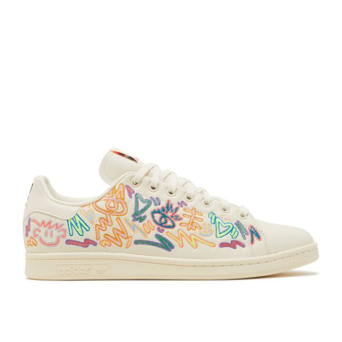 アディダス Adidas 【 Kris Andrew Small X Stan Smith Pride Men Cream White/Cream White/Cream White 】 メンズ クリーム 白色 ホワイト