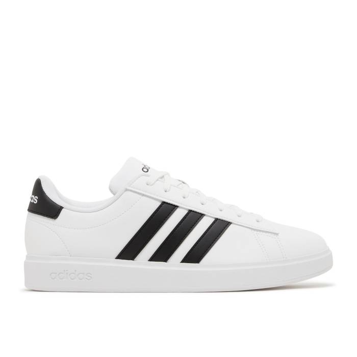 アディダス Adidas 【 Grand Court 2.0 \u0027White Black\u0027 Men Cloud White/Core Black/Cloud White 】 地べた 厚地の外套 メンズ 白いこと 白いこと 中核グループ 黒いこと 黒いこと