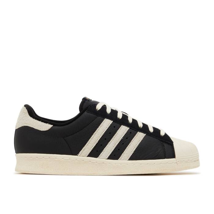 アディダス Adidas 【 Superstar 82 \u0027Black Cream White\u0027 Men Core Black/Aluminium/Cream White 】 Superstar はやりっ児 皮膚軟化剤 メンズ 中核グループ 黒いこと 黒いこと 皮膚軟化剤 白いこと 白いこと