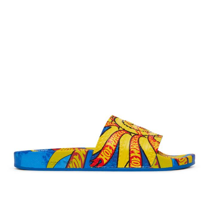 アディダス Adidas 【 Sean Wotherspoon X Hot Wheels X Adilette Slides Men Blue Bird/Bold Gold/Core Black 】 アディレッタ メンズ 青碧 青碧 ゴールド 中核グループ 黒いこと 黒いこと