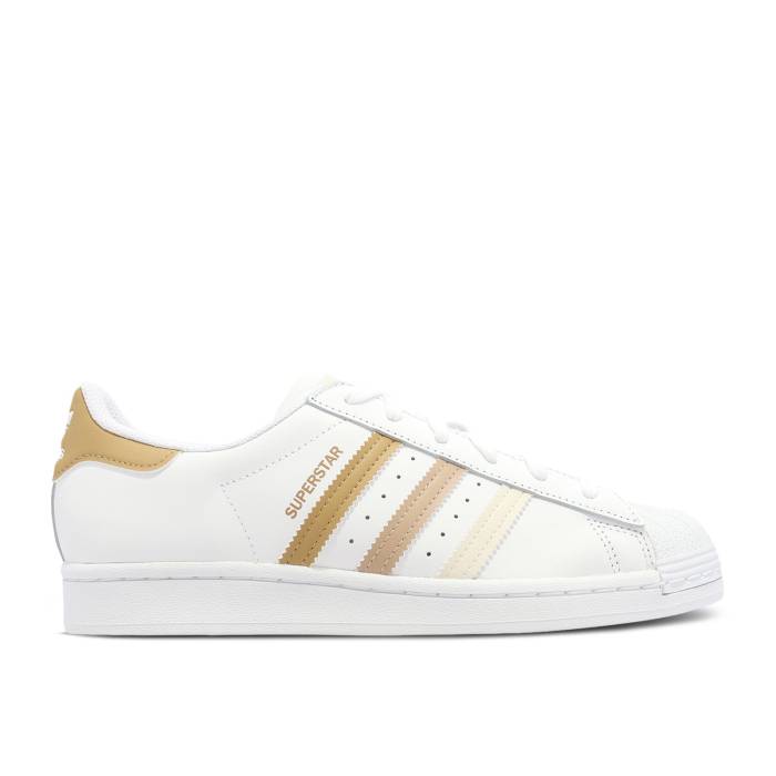 アディダス Adidas 【 Superstar 'White Golden Beige' Men Cloud White/Golden Beige/Magic Beige 】 Superstar スーパースター メンズ 白色 ホワイト ベージュ マジック
