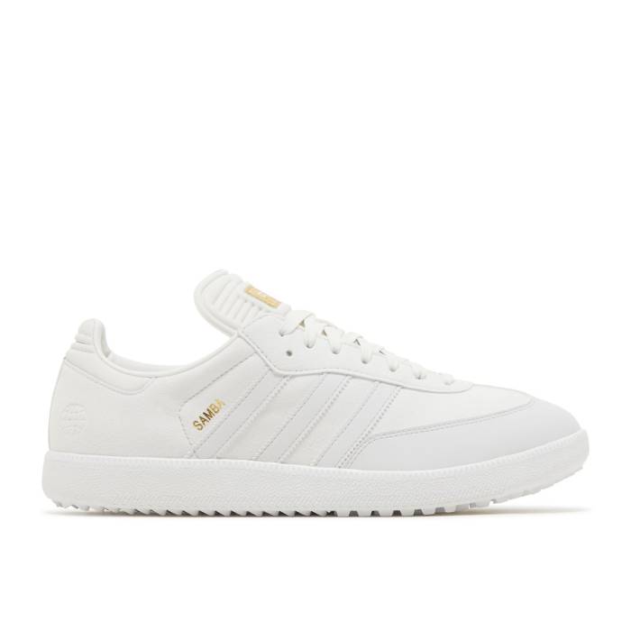 アディダス Adidas 【 Samba Spikeless Golf Se 'Crystal White' Men Crystal White/Crystal White/Cloud White 】 サンバ golf ゴルフ メンズ 白色 ホワイト｜スニケス