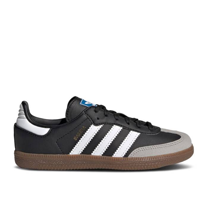 アディダス Adidas 【 Samba Og J 'Black White Gum' Youth Core Black/Cloud White/Gum 】 サンバ 白色 ホワイト ジュニア キッズ コア 黒色 ブラック 白色 ホワイト|スニケス