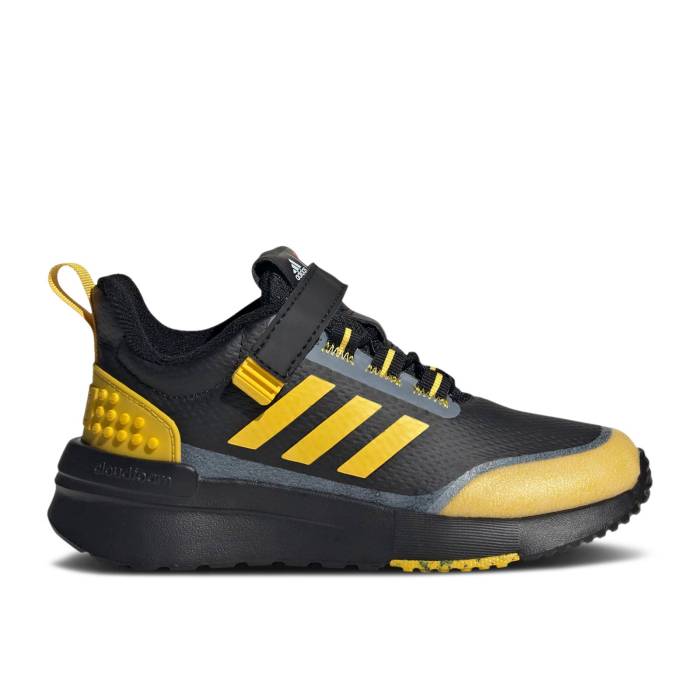 アディダス Adidas 【 Lego X Racer Tr Little Kid \u0027Black Equipment Yellow\u0027 Youth Core Black/Reflective/Equipment Yellow 】 御坊っちゃん キッズ 中核グループ 黒いこと 黒いこと yellow 黄味がかった・黄色