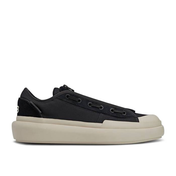 アディダス Adidas 【 Y-3 Ajatu Court Low \u0027Black Bliss\u0027 Men Black/Black/Bliss 】 厚地の外套 メンズ 黒いこと 黒いこと