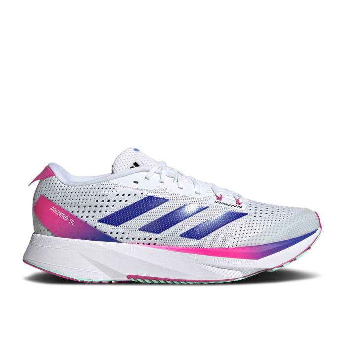 アディダス Adidas 【 Adizero Sl 'White Lucid Blue Fuchsia' Men Cloud White/Lucid Blue/Lucid Fuchsia 】 アディゼロ 青色 ブルー メンズ 白色 ホワイト 青色 ブルー