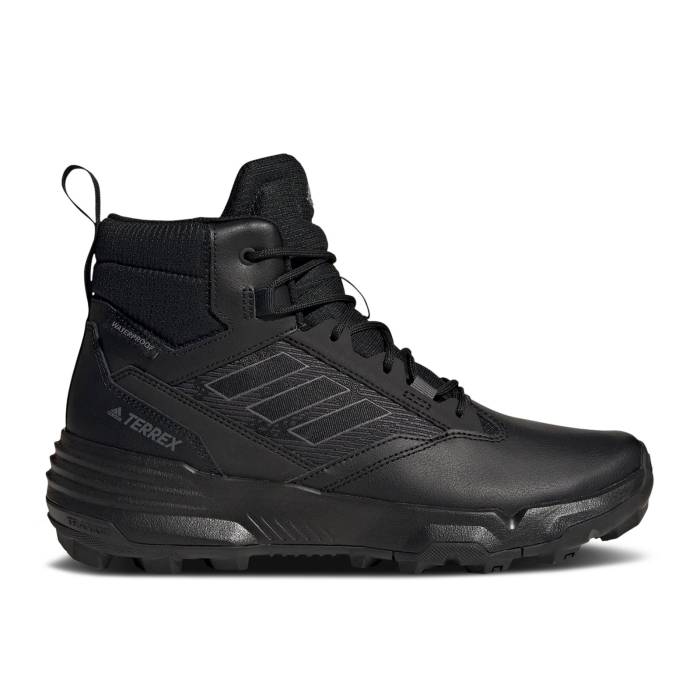 アディダス Adidas 【 Terrex Unity Leather Mid Rain.rdy \u0027Black Grey\u0027 Men Core Black/Grey Four/Grey Six 】 なめし革 ミッド メンズ 中核グループ 黒いこと 黒いこと 薄墨色 薄墨色