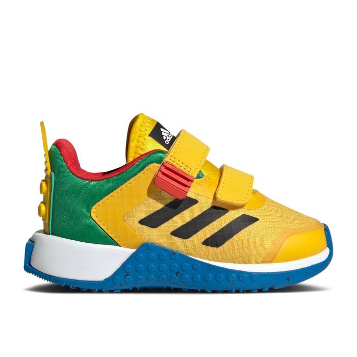アディダス Adidas 【 Lego X Sport Dna I \u0027Equipment Yellow\u0027 Infant Equipment Yellow/Core Black/Shock Blue 】 もの言う花 yellow 黄味がかった・黄色 中核グループ 黒いこと 黒いこと ぼうぜん自失 青碧 青碧