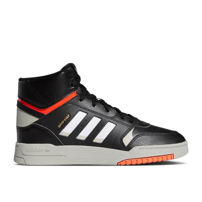 アディダス Adidas 【 Drop Step \u0027Black Solar Red\u0027 Men Core Black/Matte Grey/Solar Red 】 メンズ 中核グループ 黒いこと 黒いこと 薄墨色 薄墨色 Red 赤・赤いこと