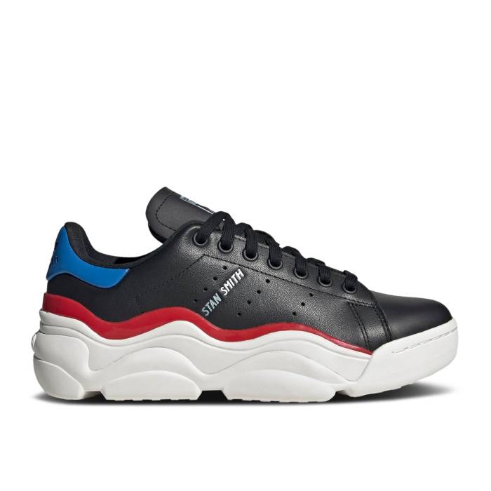 アディダス Adidas 【 Wmns Stan Smith Millencon \u0027Black Royal Scarlet\u0027 Women Core Black/Bright Royal/Better Scarlet 】 レディース 中核グループ 黒いこと 黒いこと 靴-スニーカー