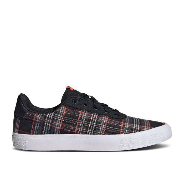 アディダス Adidas 【 Vulc Raid3R \u0027Black Orange Plaid\u0027 Men Core Black/Grey Six/Grey Two 】 orange 橙・オレンジ色 メンズ 中核グループ 黒いこと 黒いこと 薄墨色 薄墨色