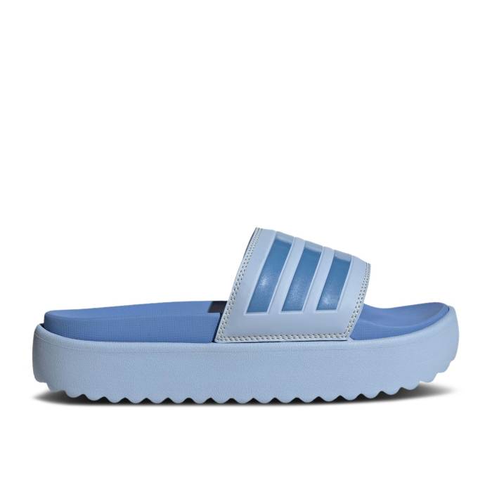 アディダス Adidas 【 Wmns Adilette Platform Slide 'Blue Dawn' Women Blue Dawn/Blue Fusion Metallic/Blue Fusion 】 アディレッタ Slide サンダル レディース 青色 ブルー Fusion フュージョン