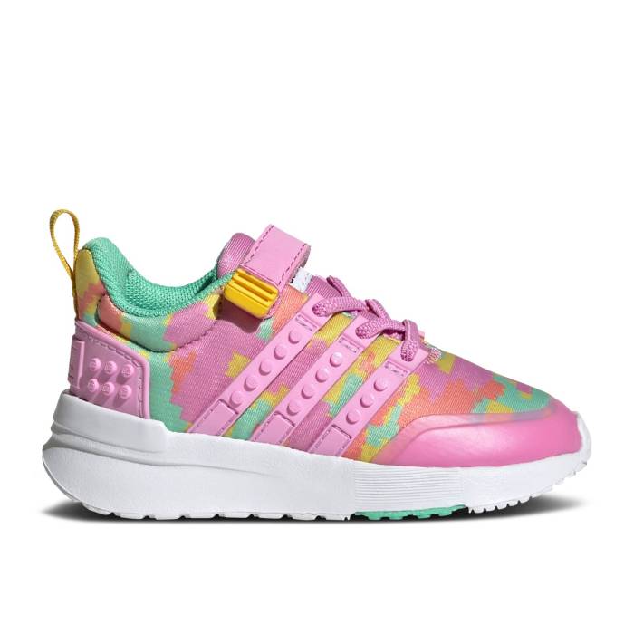 アディダス Adidas 【 Lego X Racer Tr21 El I \u0027Digi Camo - Bliss Orchid\u0027 Infant Bliss Orchid/Bliss Orchid/Equipment Yellow 】 家鴨柄 もの言う花 yellow 黄味がかった・黄色