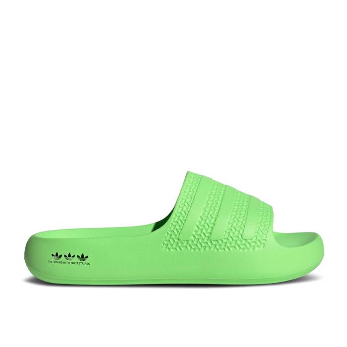 アディダス Adidas 【 Wmns Adilette Ayoon Slide 'Solar Green' Women Solar Green/Core Black/Solar Green 】 アディレッタ Slide サンダル レディース green 緑・グリーン コア 黒色 ブラック