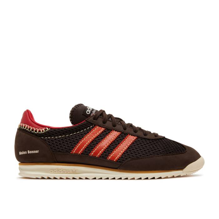 アディダス Adidas 【 Wales Bonner X Sl72 Knit \u0027Brown\u0027 Men Dark Brown/Collegiate Orange/Cream White 】 編み物 メンズ 赤銅色 赤銅色 orange 橙・オレンジ色 皮膚軟化剤 白いこと 白いこと
