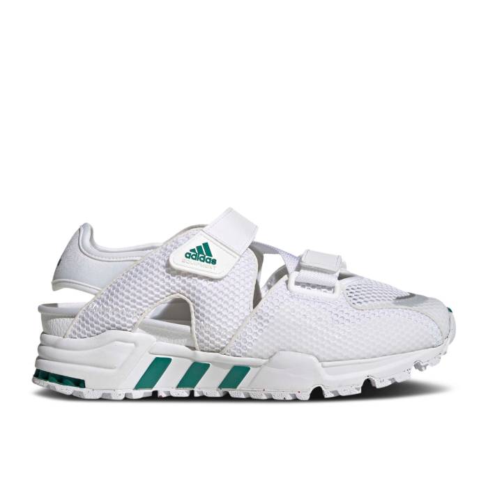 アディダス Adidas 【 Eqt93 Sandal \u0027Cloud White Green\u0027 Men Cloud White/Cloud White/Off White 】 白いこと 白いこと メンズ 白いこと 白いこと