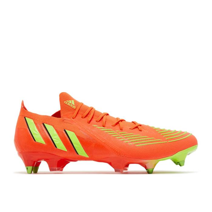 アディダス Adidas 【 Predator Edge.1 Low Sg 'Game Data Pack' Men Solar Red/Team Solar Green/Core Black 】 プレデター メンズ Red 赤・レッド Team チーム green 緑・グリーン コア 黒色 ブラック｜スニケス