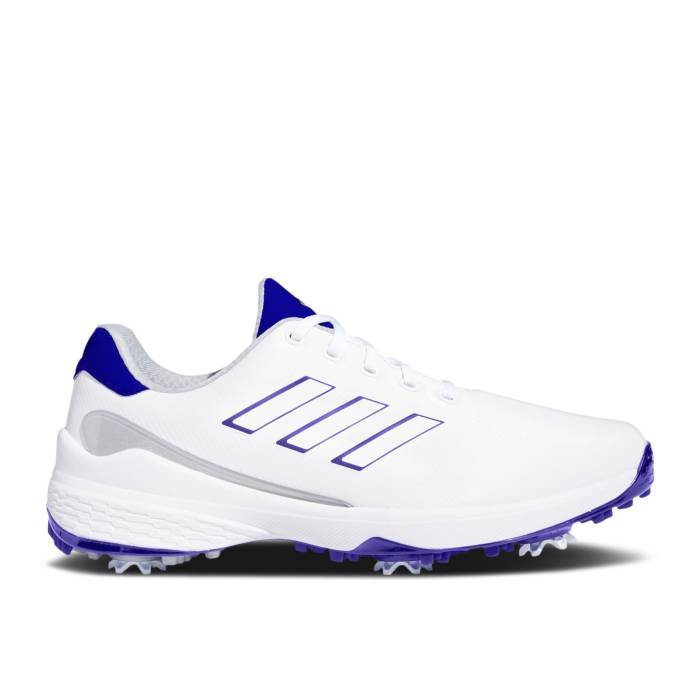 アディダス Adidas 【 Zg23 Golf Wide 'White Lucid Blue' Men Cloud White/Lucid Blue/Silver Metallic 】 golf ゴルフ メンズ 白色 ホワイト 青色 ブルー Silver 銀色・シルバー｜スニケス